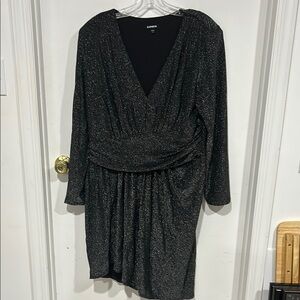 Express Black Glitter Dress